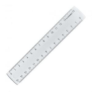 Pravítko Q-CONNECT 15cm transparentné - Plastobal