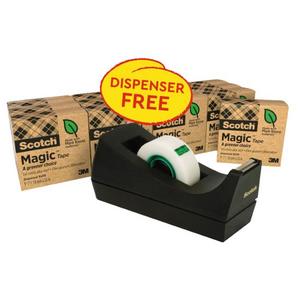 Lepiaca páska Scotch Magic neviditeľná popisovateľná 900 14ks + dispenzor zdarma - Plastobal