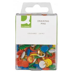 Pripináčiky Q-Connect 9mm mix farieb 120ks - Plastobal