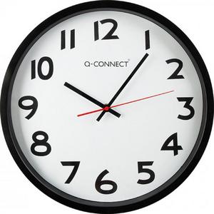 Nástenné hodiny Q-Connect 35cm čierne - Plastobal
