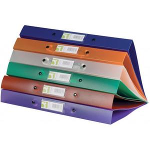 Zakladač 4-krúžkový Q-Connect celoplastový 2,5cm transparentný modrý - Plastobal