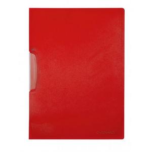 Obal s klipom plastovým Q-Connect červený - Plastové obaly s klipom | ***