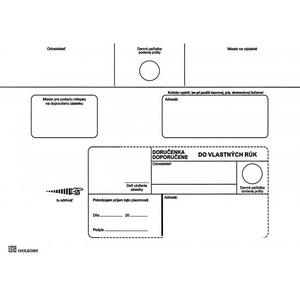 Poštové obálky C5 doručenka do VR OD, Doposielať, 100 ks - Plastobal