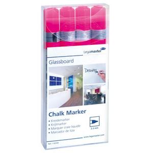 Popisovač na tabule Legamaster GLASSBOARD ružový 4ks - Plastobal