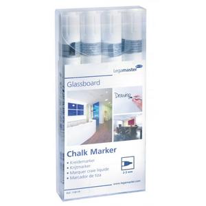 Popisovač na tabule Legamaster GLASSBOARD biely 4ks - Plastobal
