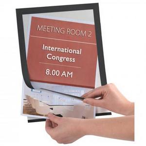 Magnetický držiak dokumentov A4 čierny 2 ks - Plastobal