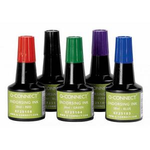 Pečiatková farba Q-Connect zelená 28ml - Plastobal