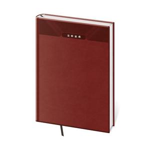 Diár Print classic denný 14,3x20,5cm anglická červená 2022 - Plastobal