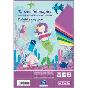 Farebný papier Herlitz 23x33cm mix 10 farieb 20 ks 120g - Plastobal