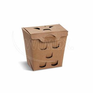 Box na hranolky (PAP - FSC Mix) nepremastiteľný kraft `150 g` [50 ks] - Plastobal