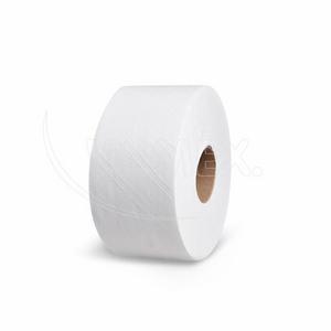 Toaletný papier (Tissue) 2vrstvý s ražbou biely `JUMBO` O18cm 100m [12 ks] 60350 - Plastobal