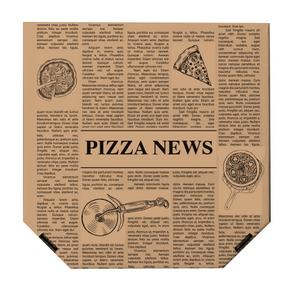 Krabica na pizzu z vlnitej lepenky 32 x 32 x 3 cm [100 ks]  NOVINY - Plastobal