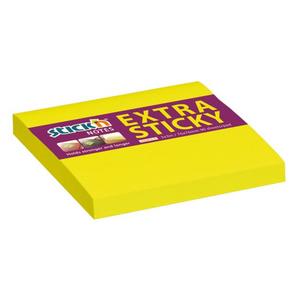 Samolepiaci bloček 76x76mm neónovo žltý - Plastobal