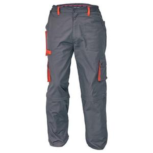 Nohavice Desman 2v1 sivá/oranžová č.54 - Plastobal