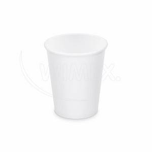 Papierový pohár biely O80mm 280ml `M: 0,2L/8oz` [50 ks] - Plastobal