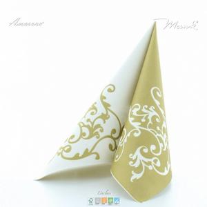 Servítky MANK Pomp Bielo - Zlaté 40x40cm - Obrúsky | ***