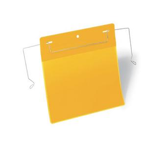 Závesné vrecko s drôteným vešiakom na šírku A5 50ks žlté - Magnetické pásy a vrecká | ***