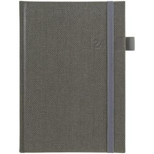 Diár Tweed denný A5 šedý 2024 - Plastobal
