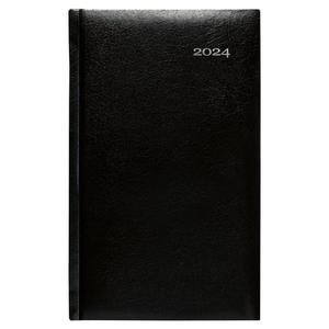 Diár Kronos týždenný vreckový čierny 2024 - Plastobal
