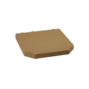 Krabica na pizzu z vlnitej lepenky HNEDÁ/LOMENÁ 32 x 32 x 3 cm [100 ks]  - Plastobal