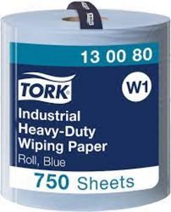 Tork Heavy-Duty priemyselná papierová utierka W1  Celulóza Modrá 3 36,9x34cm 1ks - Plastobal
