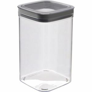 Dóza Curver® DRY CUBE, 1800 ml, transparentná/sivá, 11,8x11,8x19,7 cm - Plastobal