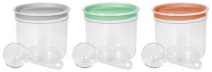 Dóza Curver® DRY FOOD, 1000 ml, s odmerkou, mix farieb mint/sivá/broskyňová, 13x12 cm - Plastobal