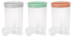 Dóza Curver® DRY FOOD, 1700 ml, s odmerkou, mix farieb mint/sivá/broskyňová, 13x19 cm - Plastobal