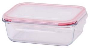 Dóza MagicHome BSG2, 1000 ml, sklenená, 20x15x6 cm, obdĺžniková, borosilikátové sklo/PP, C - Plastobal