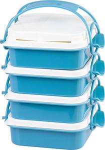 Obedár MagicHome, hranatý, 4 dielny, s príborom, 4x0,8 lit., 16x19,5x26 cm - DÓZY A BOXY | ***