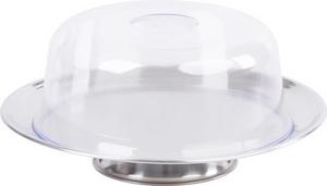 Box MagicHome, podnos na tortu, nerez, priehľadné veko, 31 cm - Plastobal