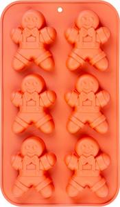 Forma MagicHome, na pečenie, vianoce, silikón, postavičky perníček, 29,5x17,5x2,7 cm, 6 ks - Plastobal