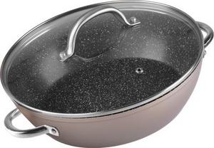 Hrniec MagicHome Coffee Brown Line, plytký, 26 cm, 2,8 lit., s pokrievkou, pekáč do rúry - Plastobal