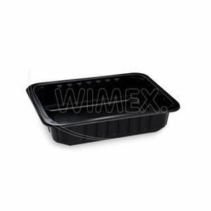 Menu misa (PP) nedelená čierna 227 x 178 x 50 mm [80 ks]  - Plastobal