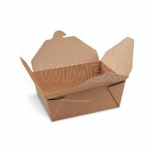 Food box (PAP/PE) nepremastiteľný kraft `S` 110 x 89 mm 700ml [50 ks] (76920) - Plastobal