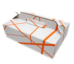 Nosič na zákusky (50ks) 19x15x8,5cm s potlačou - Gastro potreby | ***