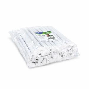 Slamka papierová Bubble Tea čierna O12mm x 21cm jednotlivo balená [100 ks] - Plastobal