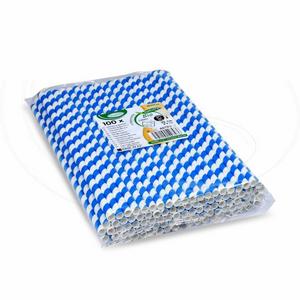 Slamka papierová Špirála modrá `JUMBO` O8mm x 25cm [100 ks] - Plastobal