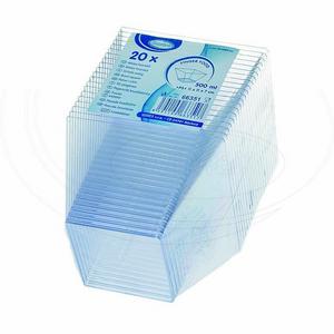 Fingerfood pohárik (PS) hranatý číry 110 x 110 x 70 mm, 500ml [20 ks] - Plastobal