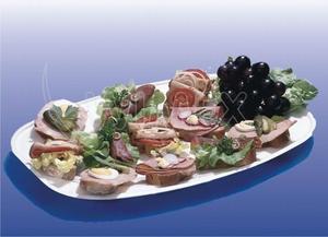 Podnos (XPS) oválny biely 55 x 36 cm [10 ks] - Plastobal