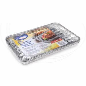 Tácka na gril (ALU) hranatá 34 x 22 cm [5 ks] - Plastobal