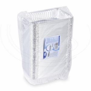 Misa (ALU) hranatá 203 x 135 x 40 mm 800ml na cestoviny [100 ks] - Plastobal