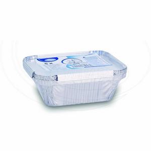 Miska (ALU) hranatá 145 x 120 x 41 mm 470ml + viečko [5 sád] - Plastobal