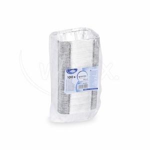 Miska (ALU) hranatá 129 x 103 x 34 mm 250ml [100 ks] - Plastobal