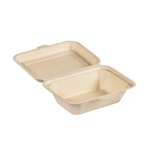 Box na hamburger BIO Bagassa 180x130x50 mm / bal. 50 ks-BROWN 174027 - Plastobal