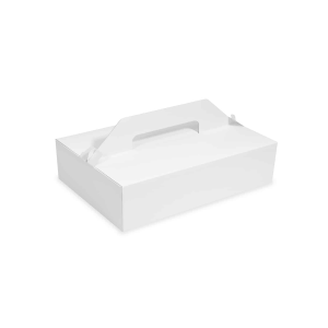Nosič na zákusky(50ks) 27x18x8cm vlnita lepenka, biela  - Gastro potreby | ***