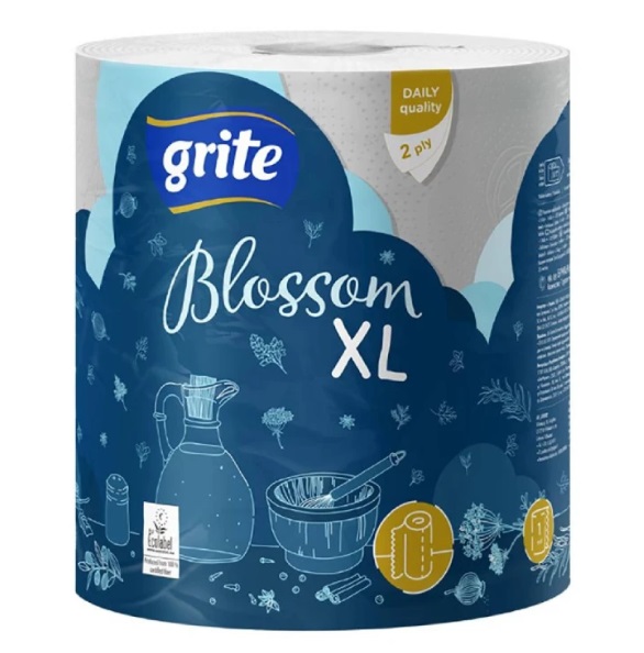 Papierová kuchynská utierka Grite Blossom XL, 100% celulóza 2 vrst. 1ks - Plastobal