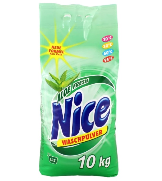 Prací prášok NICE ALOE FRESH 10 kg - Plastobal