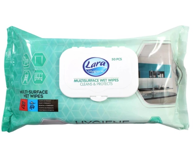 Lara Hygiene vlhčené utierky na kuchyne - 50ks - Plastobal