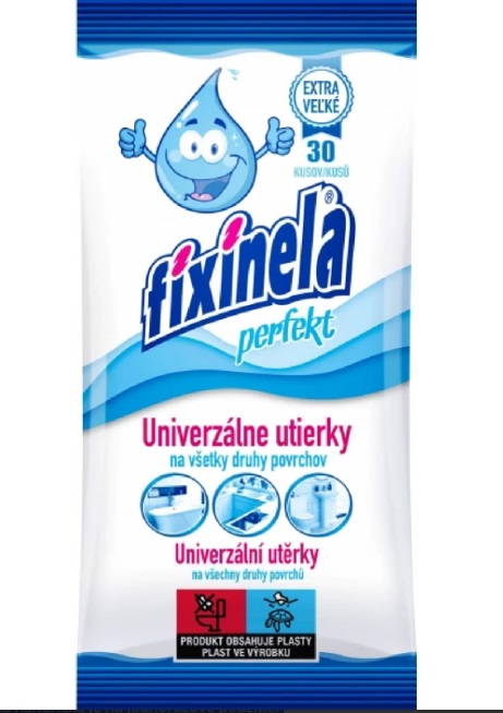 FIXINELA PERFEKT univerzálne vlhčené utierky 30ks - Plastobal
